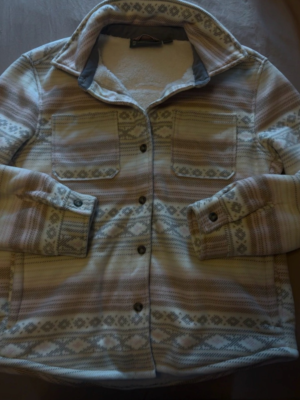 Free Country Western Plaid Sherpa-Lined Jacket